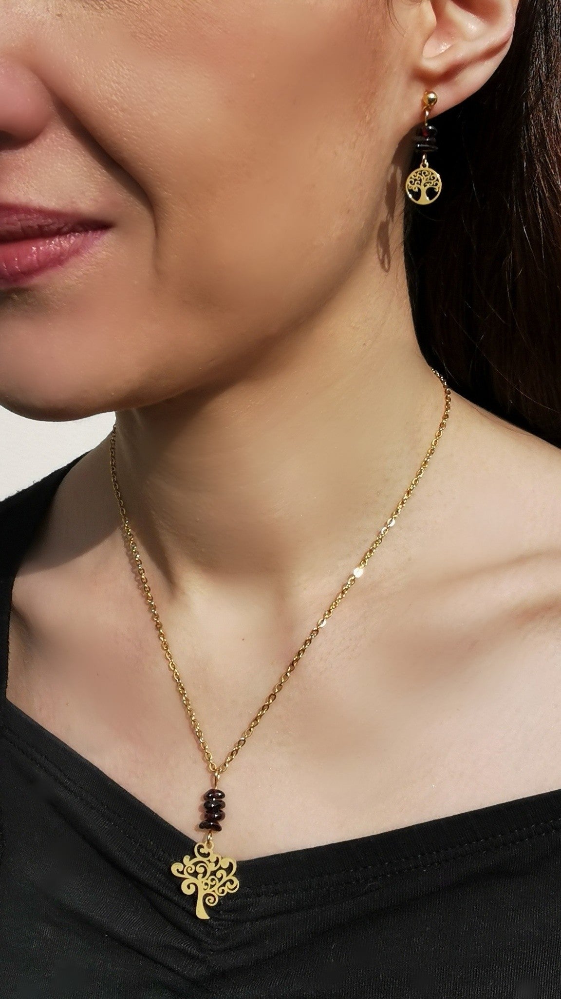 Collier Arbre de Vie - Pierres naturelles