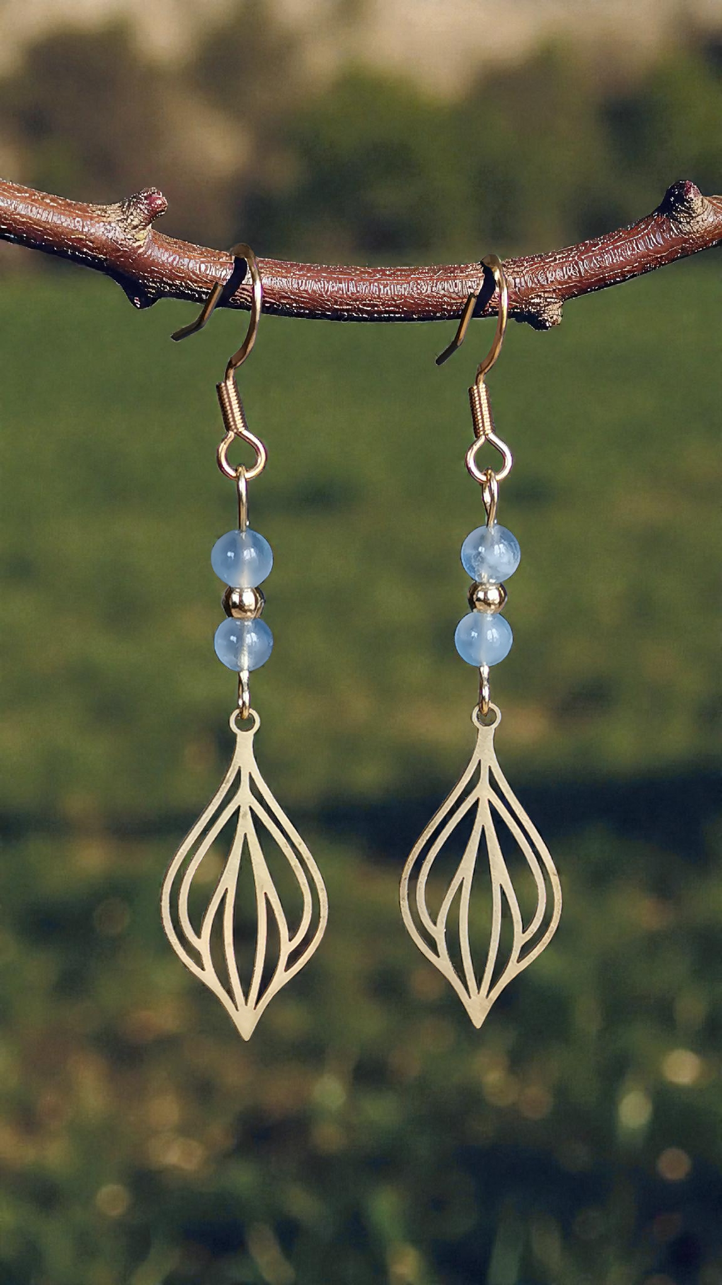 Boucles d'oreilles en pierres naturelles