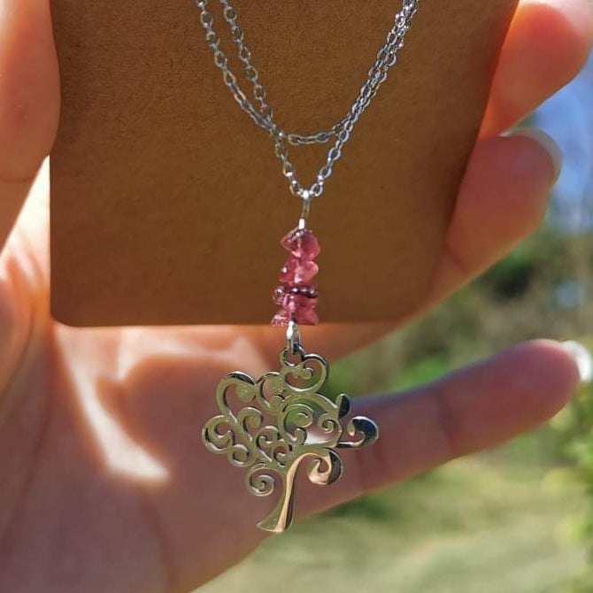 Collier Arbre de Vie - Pierres naturelles
