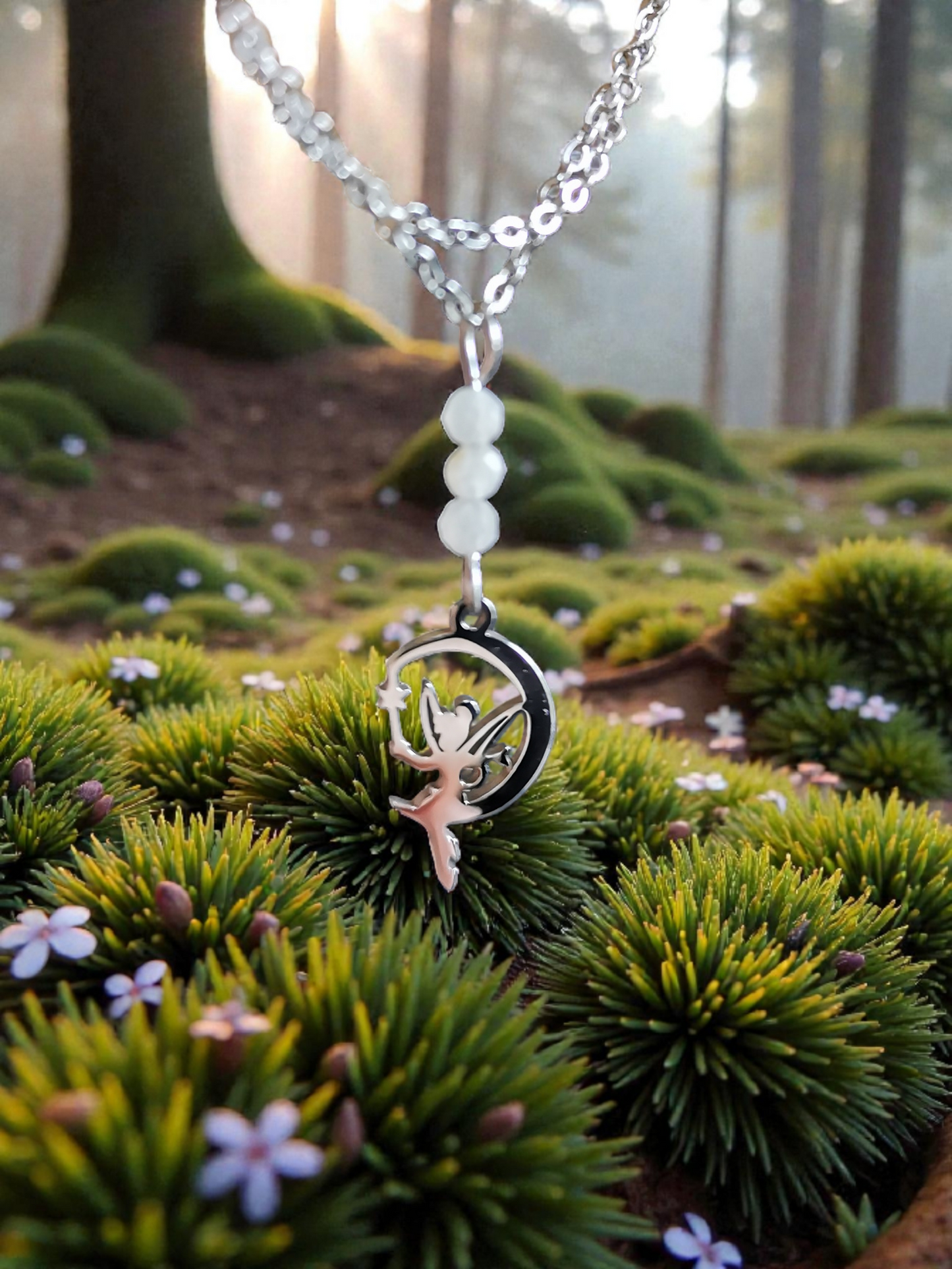 Collier Lune Enchantée en pierres naturelles