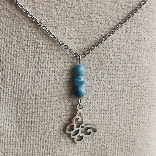 Collier Papillon – Larimar