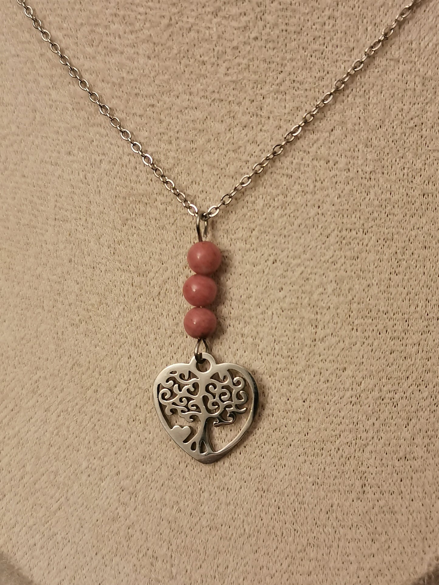 Collier Cœur de Vie en pierres naturelles