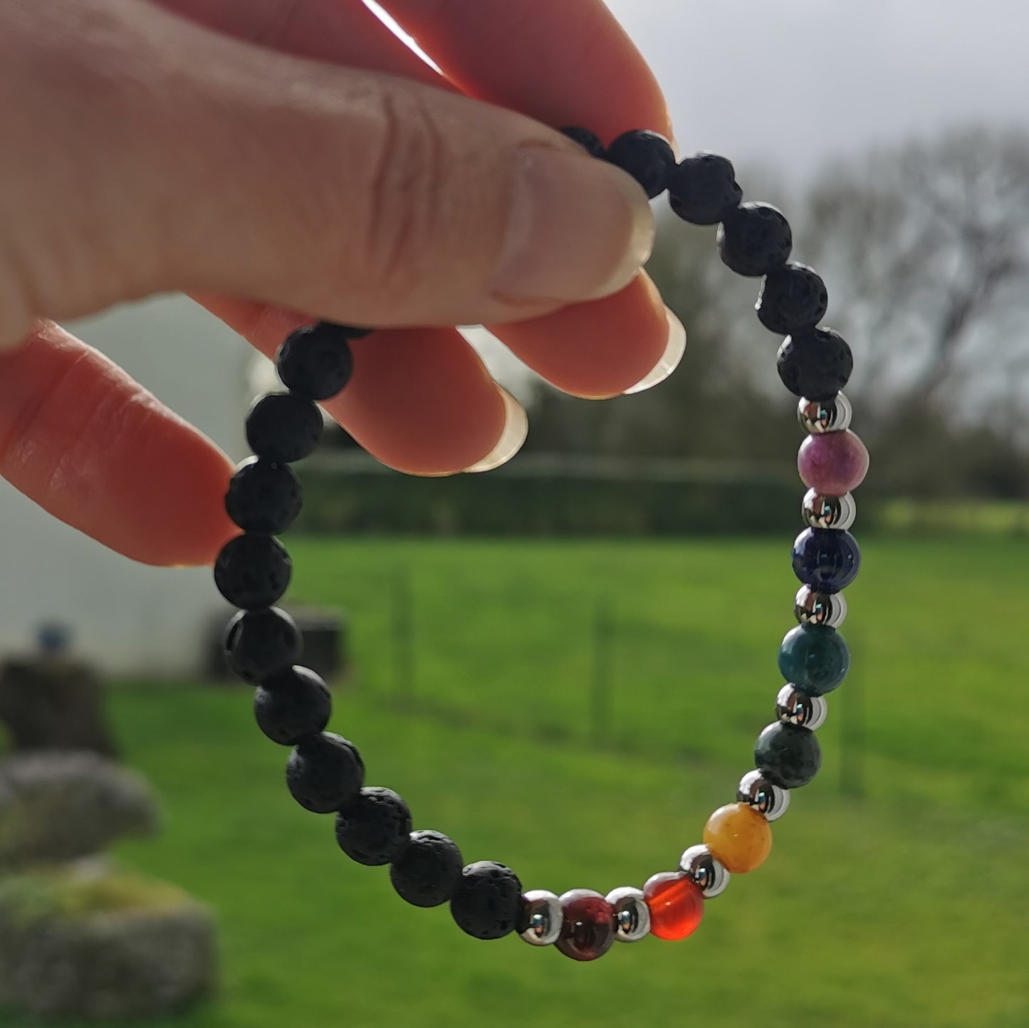 Bracelet 7 chakras pierres naturelles