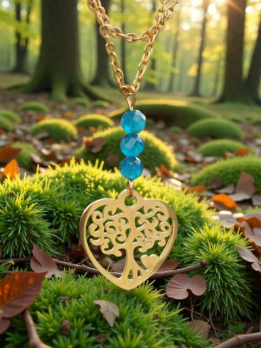 Collier Cœur de Vie en pierres naturelles