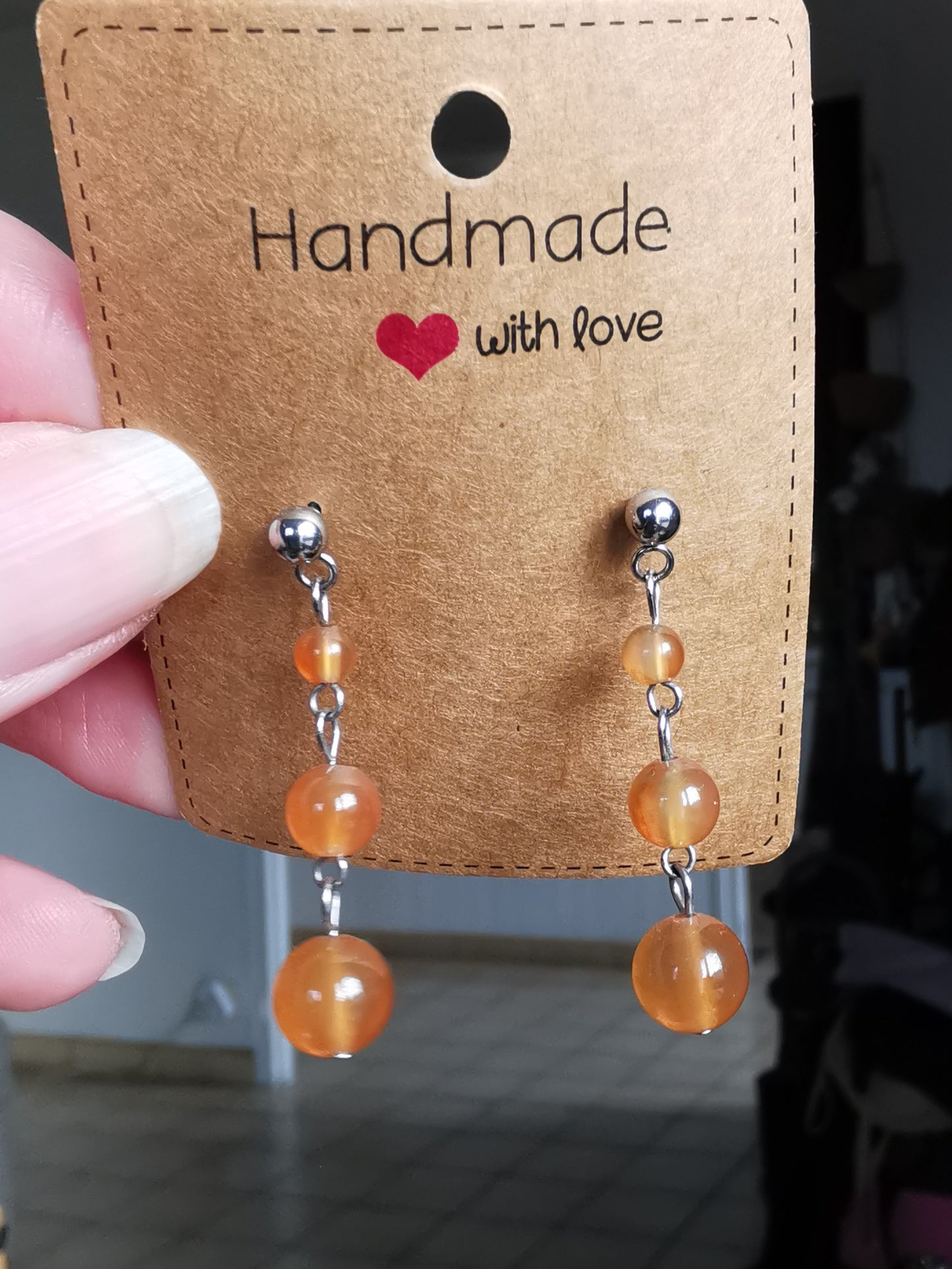 Boucles d'oreilles perles naturelles