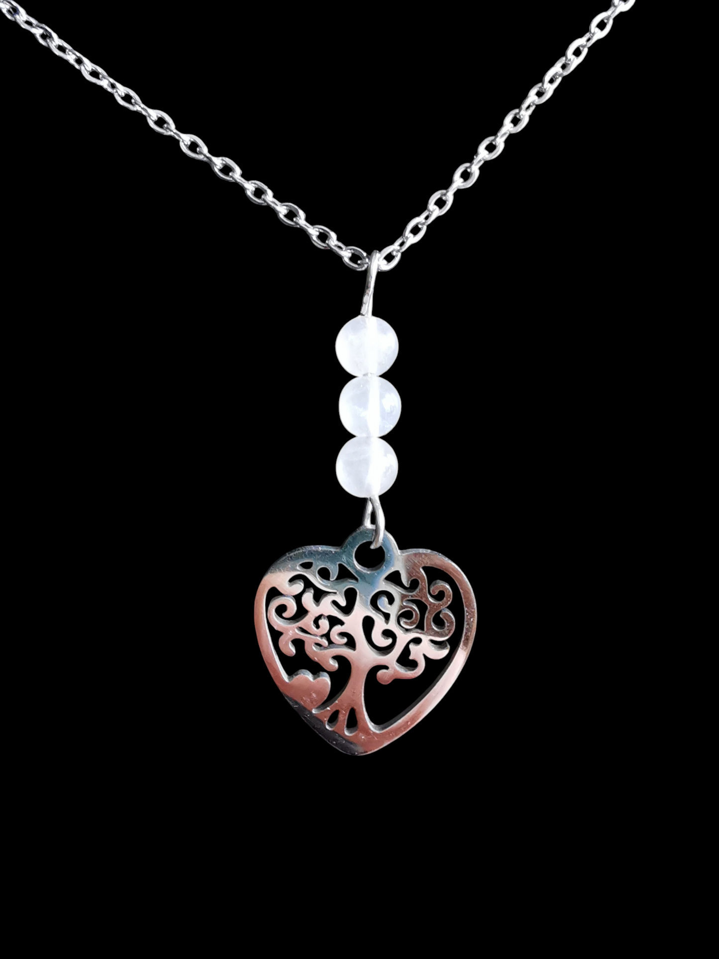 Collier Cœur de Vie en pierres naturelles