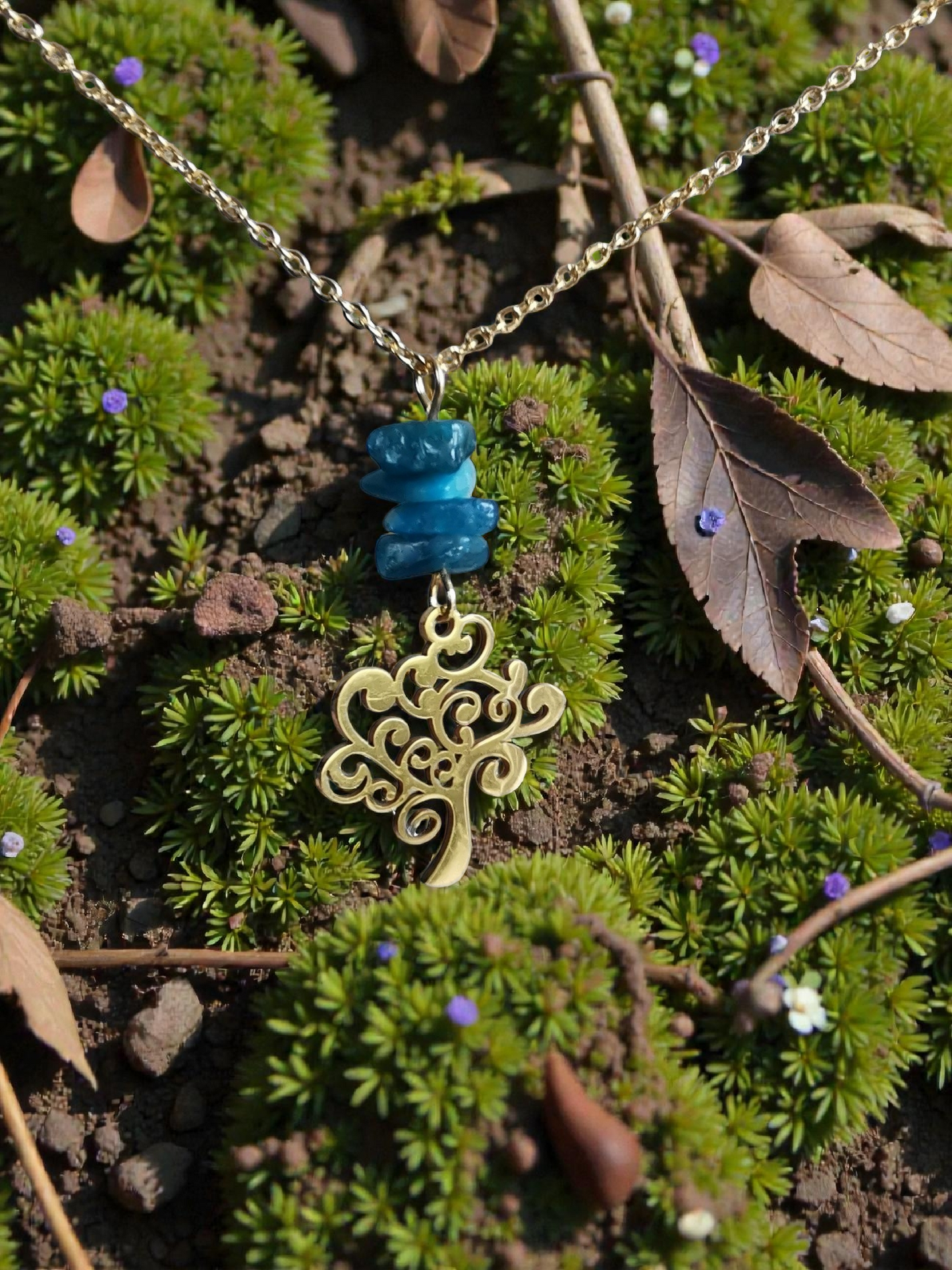 Collier Arbre de Vie - Pierres naturelles