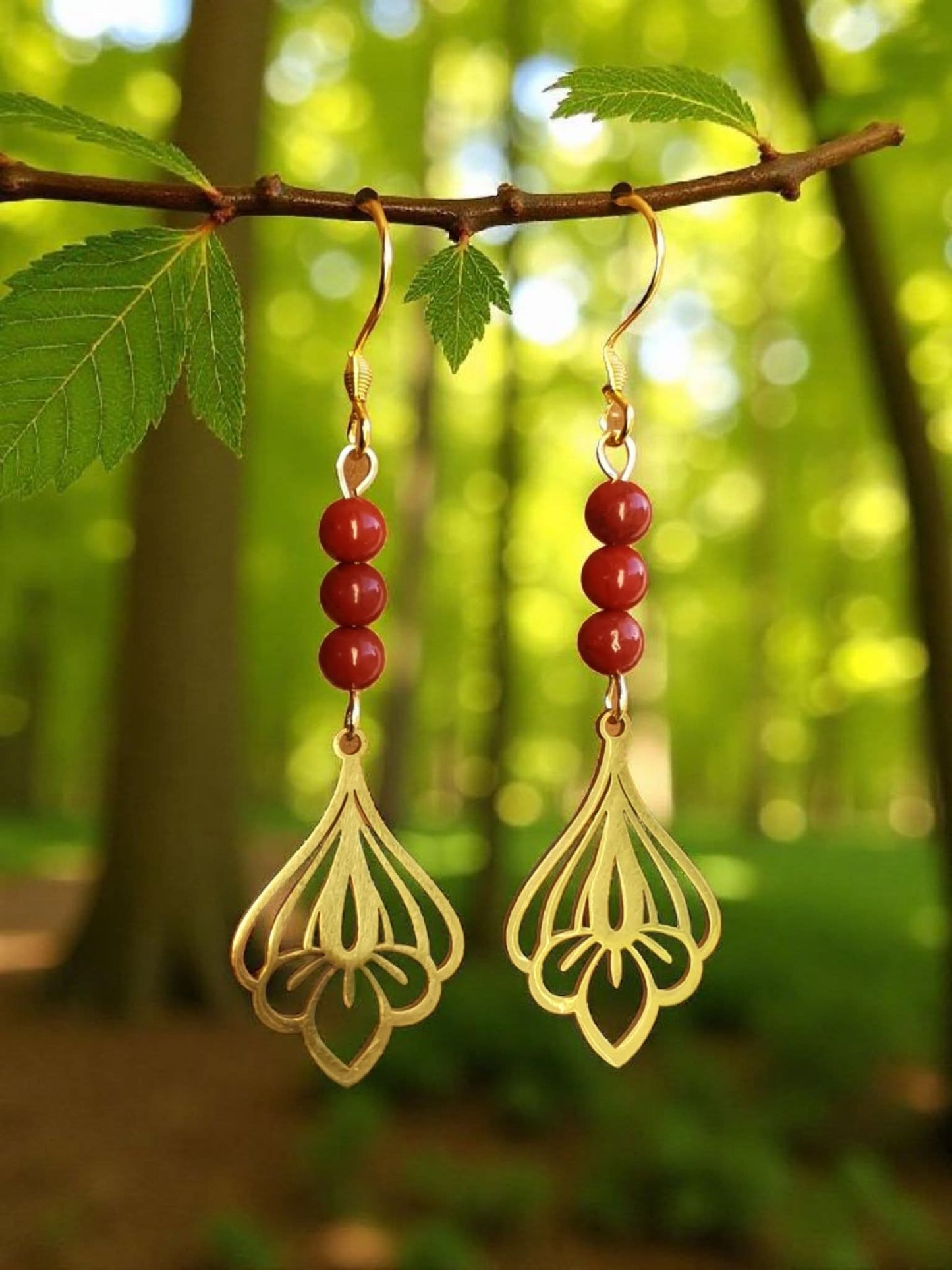 Boucles d'oreilles pierres naturelles